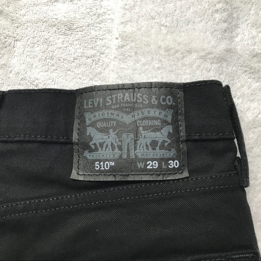 Levi 510 black zipper fly